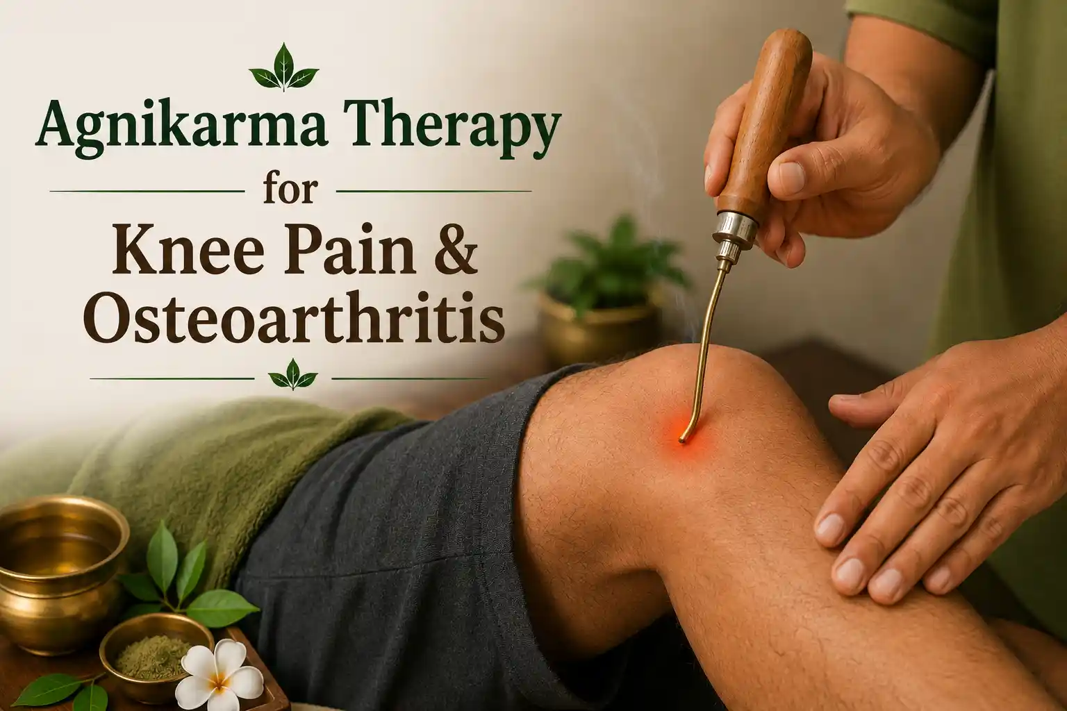 Agnikarma therapy for knee pain at Ayutirth Ayurveda Gota Ahmedabad