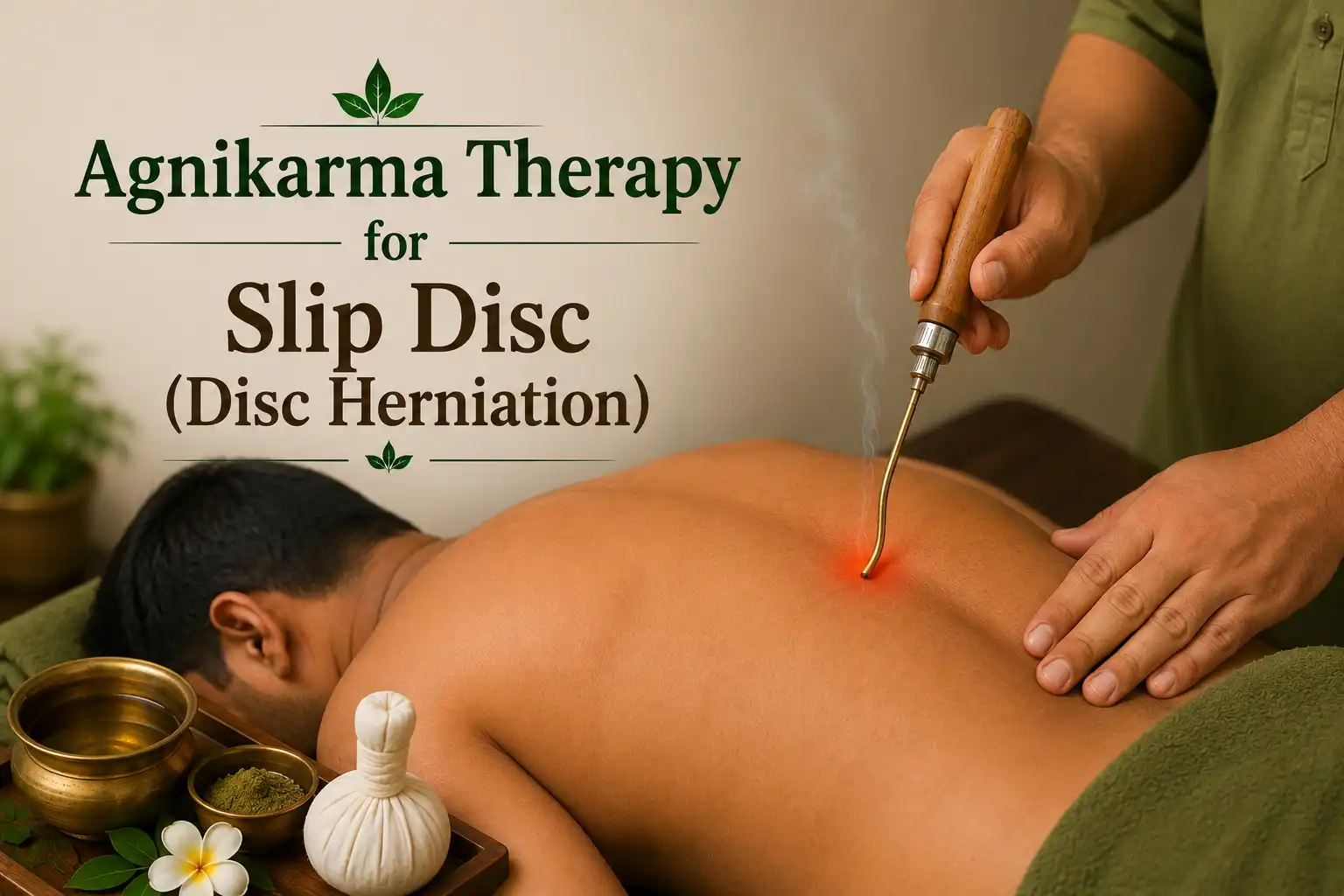 Agnikarma therapy for slip disc at Ayutirth Ayurveda Gota Ahmedabad