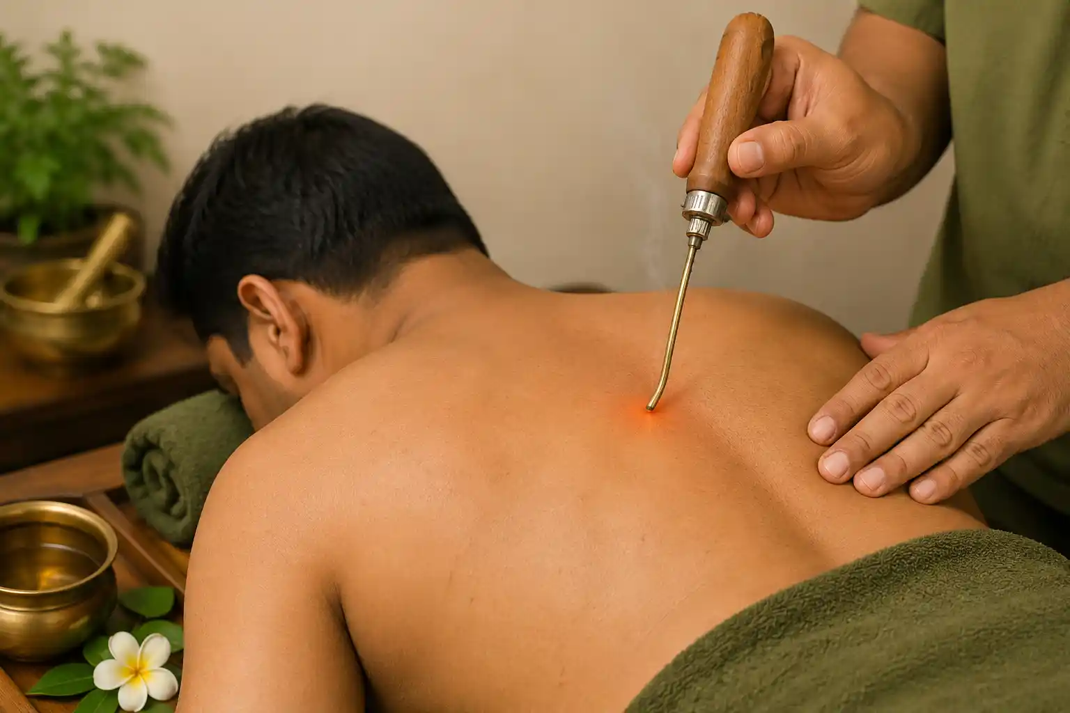 Agnikarma therapy at Ayutirth Ayurved & Panchkarma Hospital in Gota Ahmedabad