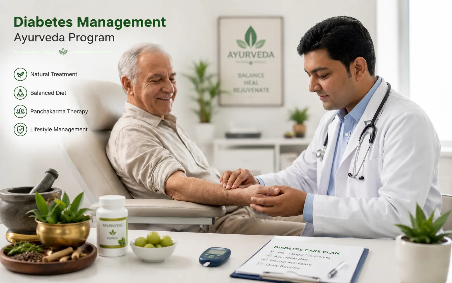 Diabetes Management in Panchakarma therapy at Ayutirth Ayurved & Panchkarma Hospital in Gota Ahmedabad